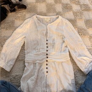 Anthropologie Maeve Cream Blouse